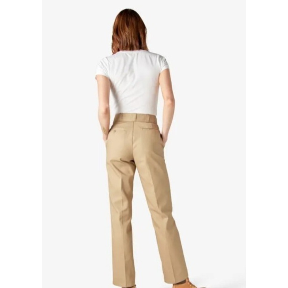 Dickies Women's Size 16W Original Work Pants Khaki Flat Front Pockets NWT - Picture 3 of 8